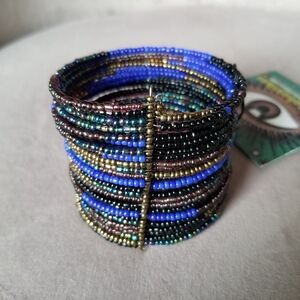 Indonesian Beaded Cuff Bracelet